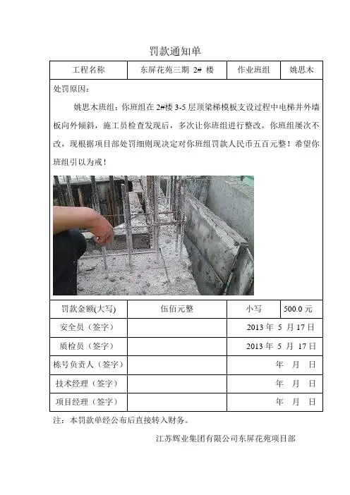 罚款通知单 (2)