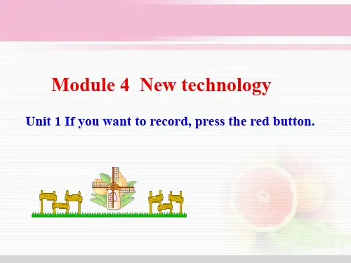 八年级英语外研版下 Module4unit1 课件
