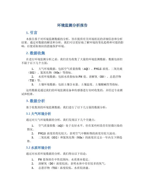 环境监测分析报告