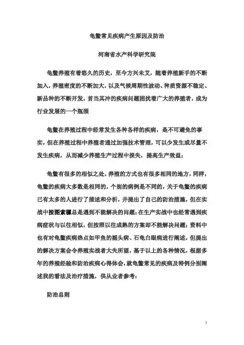 甲鱼常见疾病