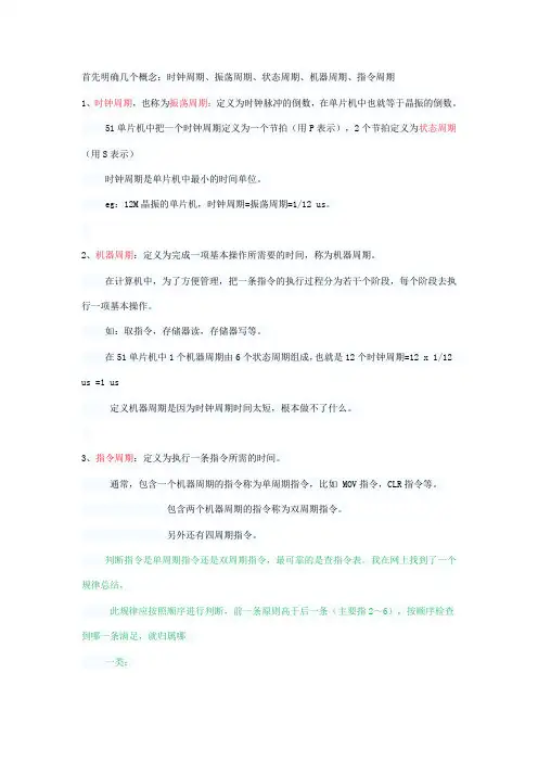 单片机周期