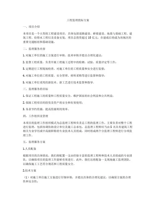 工程监理投标方案