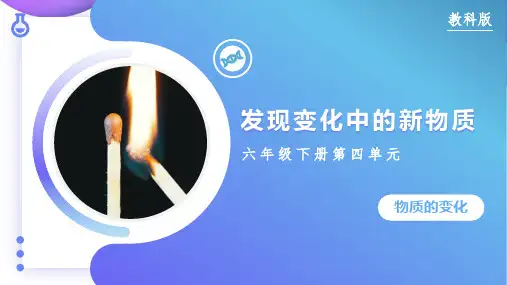 教科版六年级科学下册《发现变化中的新物质》PPT课件