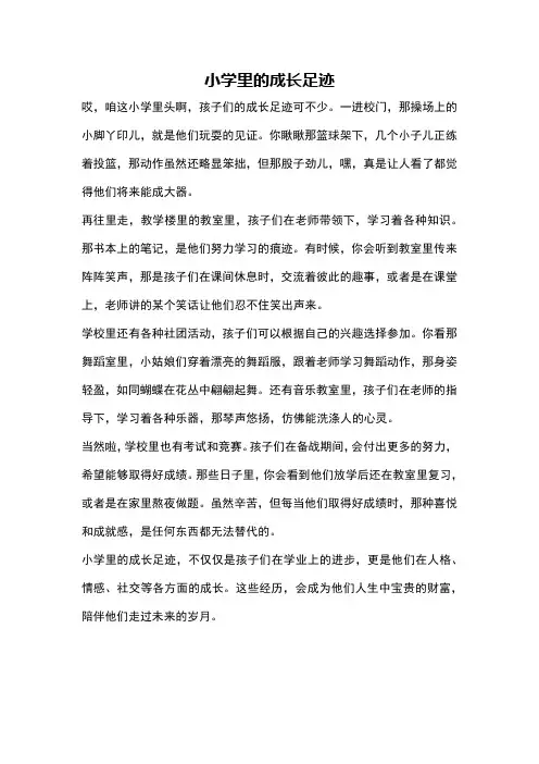 小学里的成长足迹