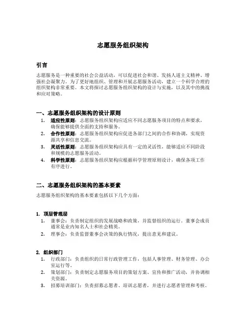 志愿服务组织架构