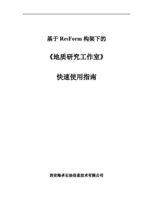 resform地质研究工作室快速使用指南(可打印修改) (2)