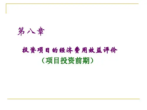 第八章国民经济效益评价cslf