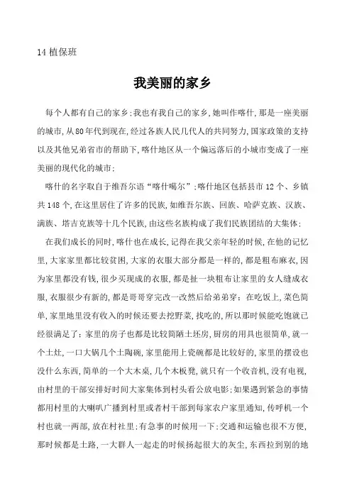 我美丽的家乡喀什