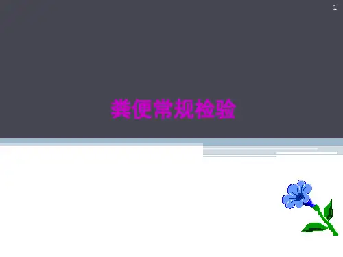 粪便检验分析ppt演示课件