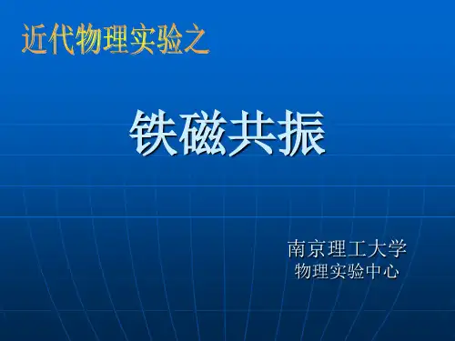 铁磁共振 PPT课件