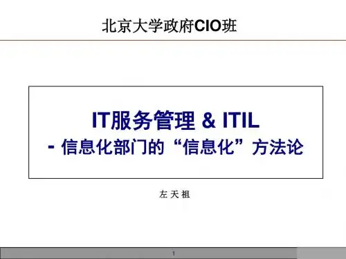 IT服务管理与ITIL培训教材(ppt 46页)