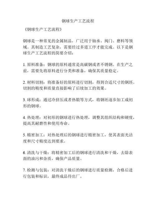 钢球生产工艺流程