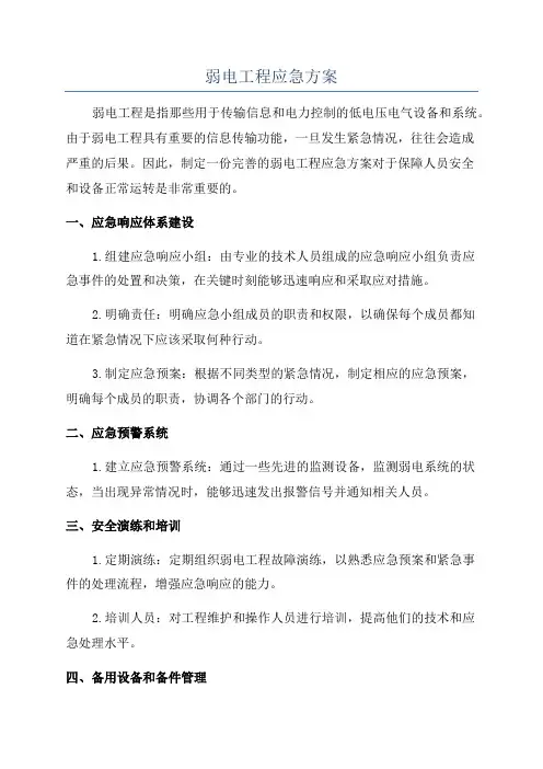 弱电工程应急方案