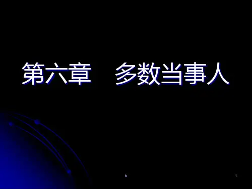 高辉《民事诉讼法》精品教学：06章 多数当事人