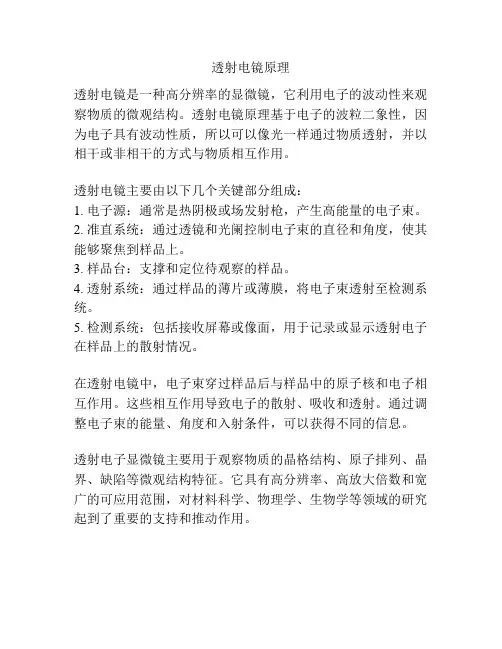 透射电镜原理