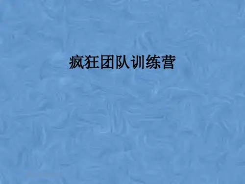 疯狂团队训练营