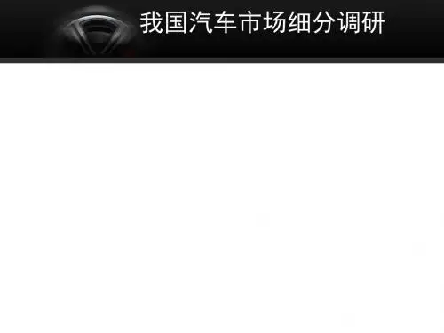 我国汽车市场细分调研(ppt30张)
