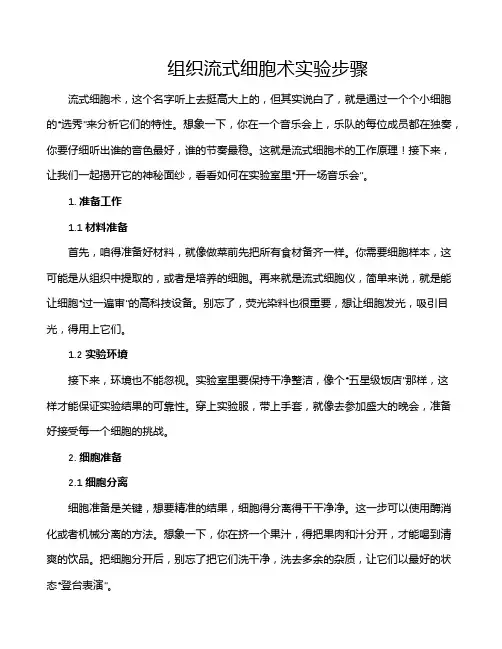 组织流式细胞术实验步骤
