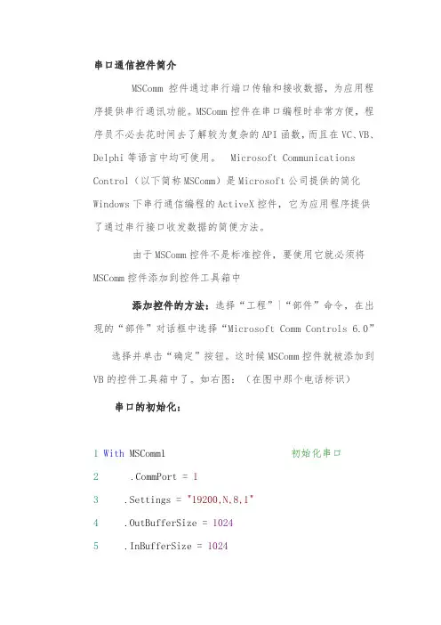 SMCOMM控件使用