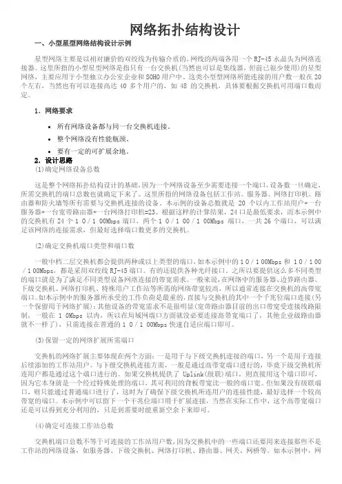 网络拓扑结构设计