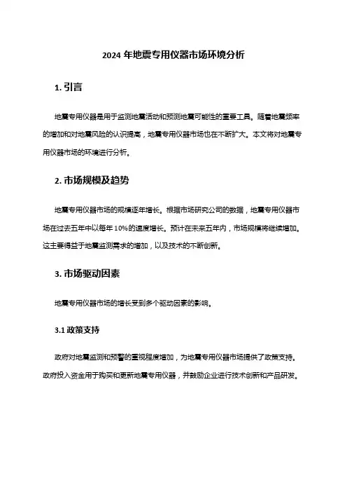 2024年地震专用仪器市场环境分析
