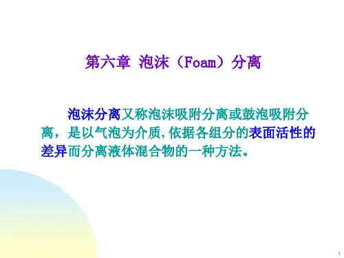 新型分离泡沫
