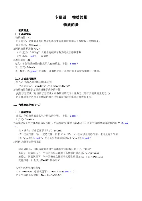 物质的量-专题讲解