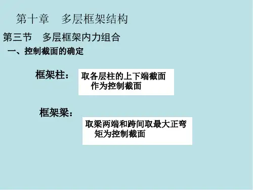 建筑结构第十章 第三节 多层框架内力组合