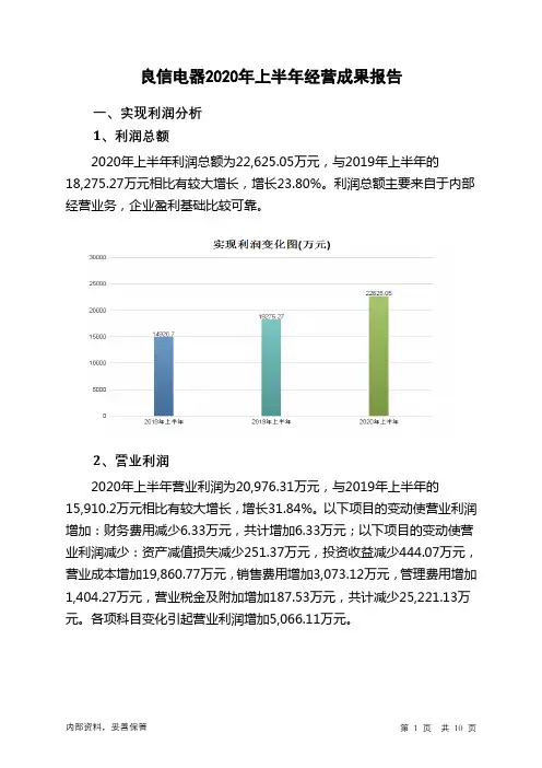 良信电器2020年上半年经营成果报告