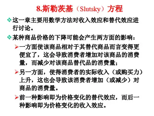 08 斯勒茨基(Slutsky)方程