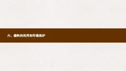 九年级物理全册10.6燃料的利用和环境保护课件新版北师大版
