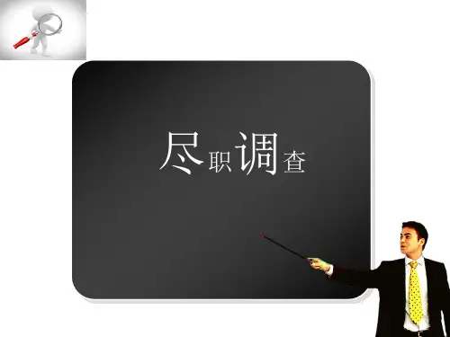 尽职调查 基础知识 培训资料