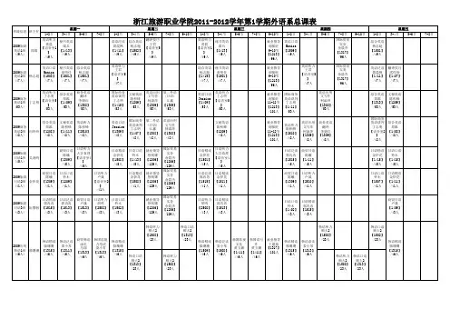 2011-2012-1学期班级总课表(定稿)