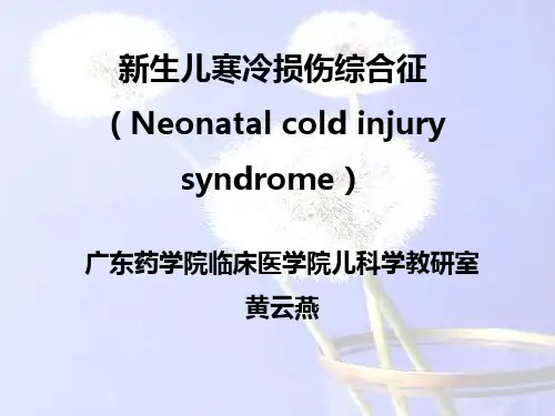 新生儿寒冷损伤综合征PPT