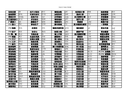 (完整版)探索者TSSD快捷键(列表总结),推荐文档