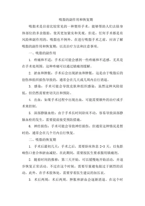 吸脂的副作用和恢复期[002]