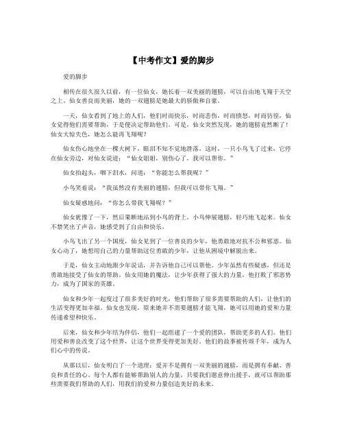 【中考作文】爱的脚步