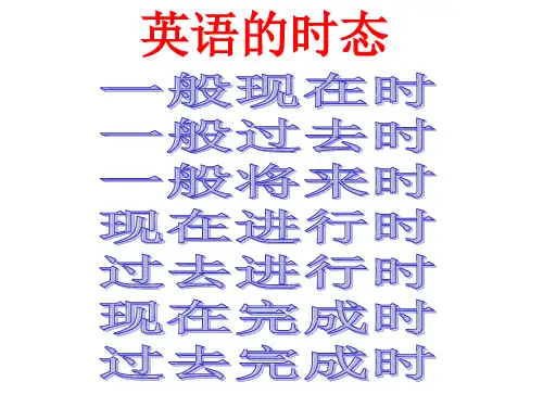 初中英语基本时态复习PPT课件