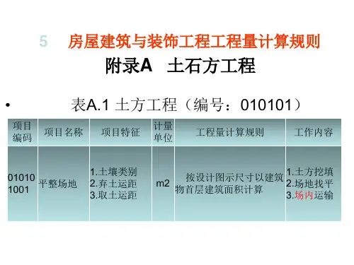 2013年重庆市清单计介规则(与国家清单不同处)