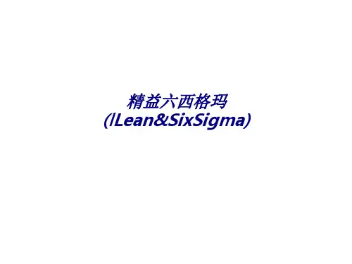 精益六西格玛lLeanSixSigma专题培训课件