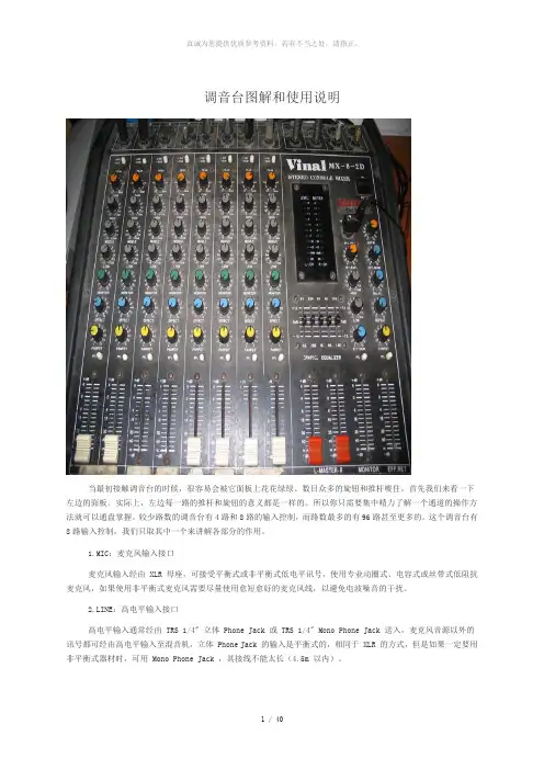 调音台图解和使用说明(调音台实用教程)