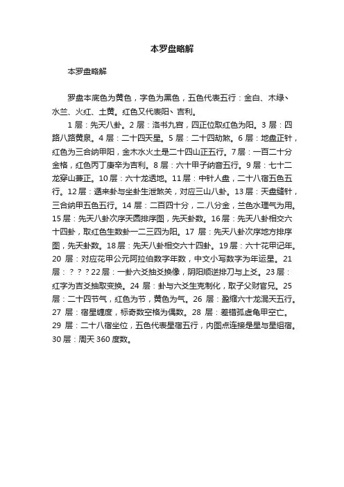 ?本罗盘略解