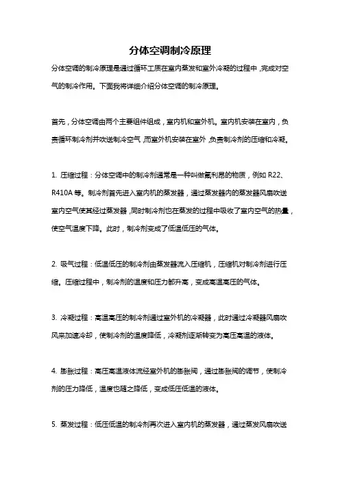 分体空调制冷原理