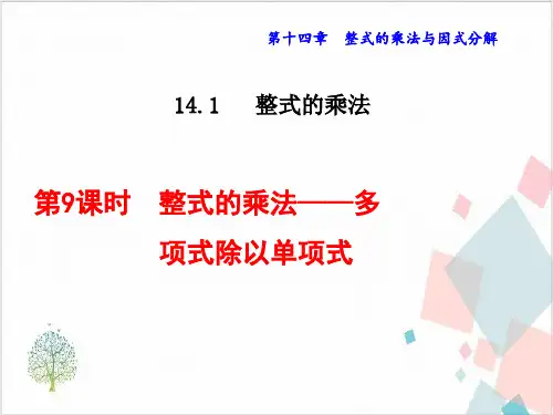 人教版数学《整式的乘法》_课件-完美版