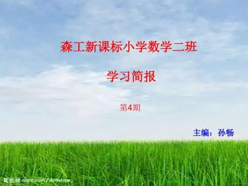 森工新课标小学数学二班学习简报