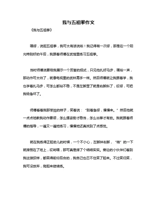 我与五祖拳作文