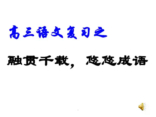 (精品文档)高考语文专题复习课件：高三复习之成语专题PPT演示课件
