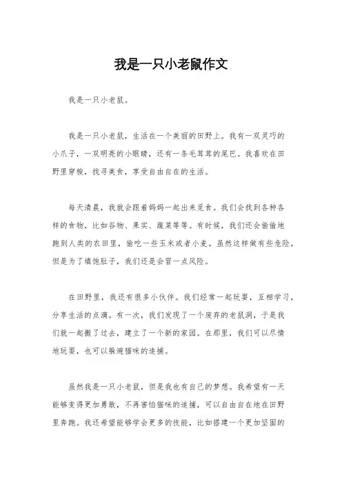 我是一只小老鼠作文