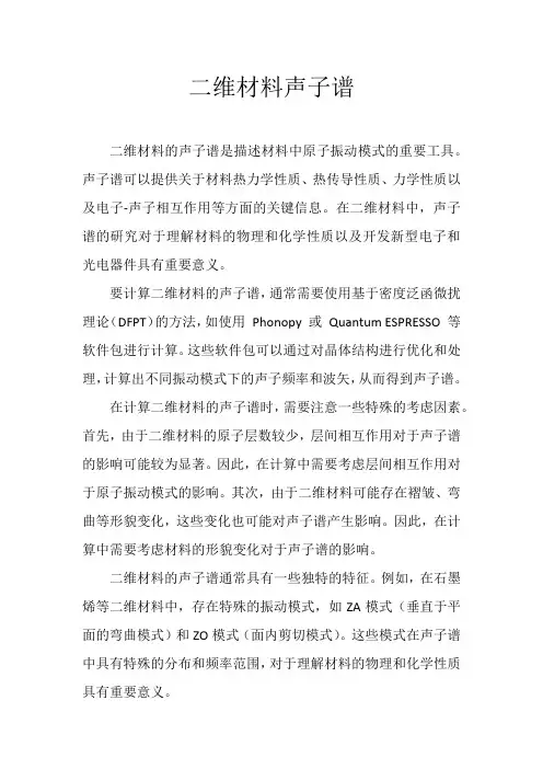 二维材料声子谱