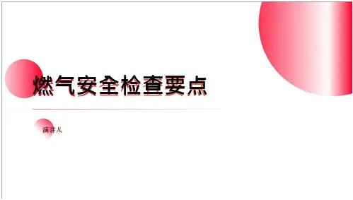 燃气安全检查要点